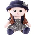 thumbnail image 4 of Baby Girl Rag Doll Soft Stuffed Plush Doll Toy Cute Princess Doll Ragdoll Toy Children‘s Room Decoration Blue, 4 of 7