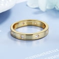 thumbnail image 4 of Amy and Annette 14K Gold plated thick Band Ring with crystals from Swarovski, 4 of 4