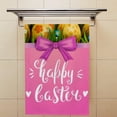 thumbnail image 4 of 2 Pcs Face Bath Towels Set Eggs Grass Butterfly and Tulips Washcloths for Bathroom Hotel Kitchen 30x15in, 4 of 6