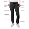 thumbnail image 3 of Adar Addition Scrubs For Women - Skinny Leg Cargo Drawstring Scrub Pants, 3 of 7