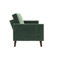 DHP Jules Sofa Bed in Velvet, Light Green