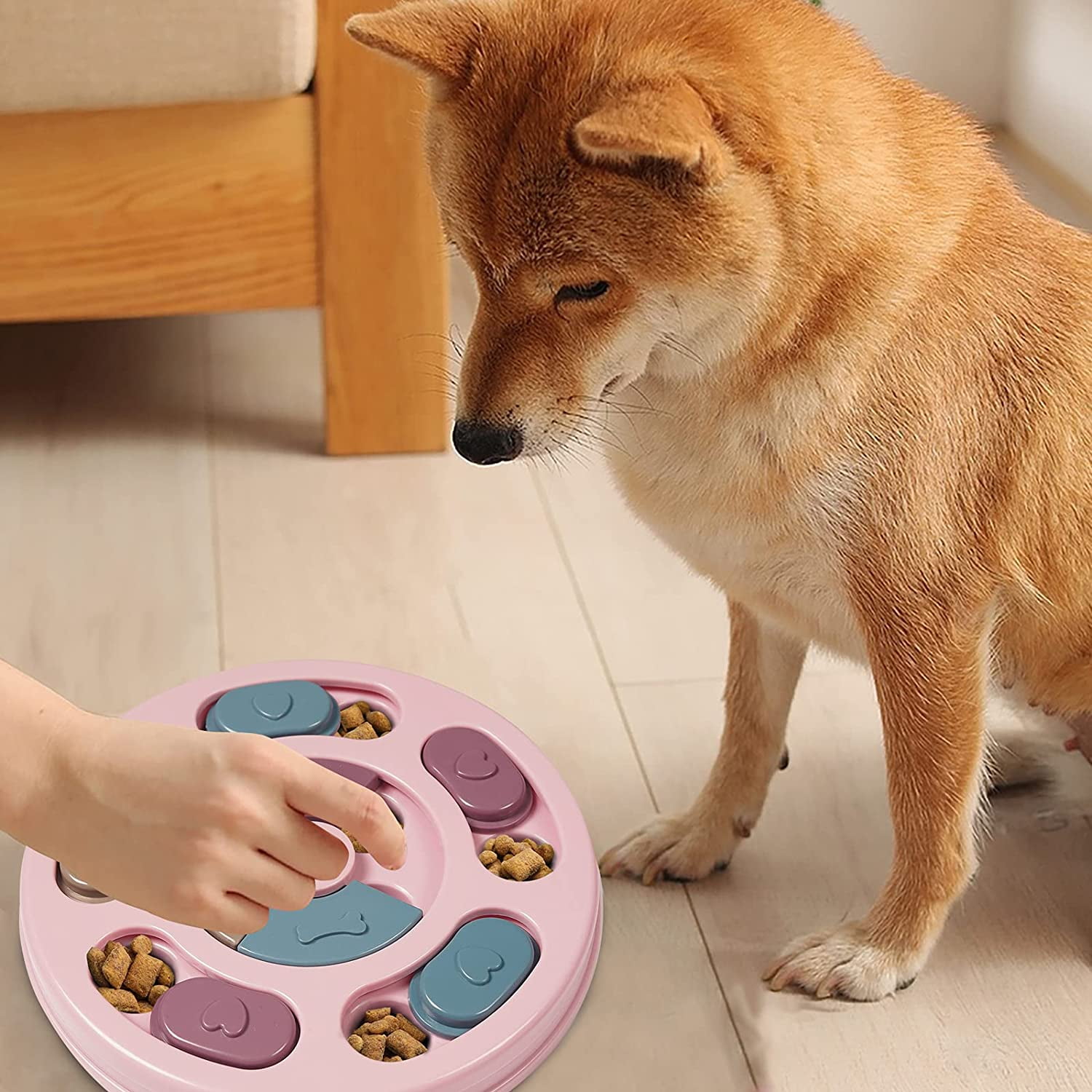 Dog Slow Feeder Puzzle Toy Interactive Dog Treat Puzzle Feeder for Mental Stimulation IQ Training Dog Enrichment Toy for Small Medium Large Dogs