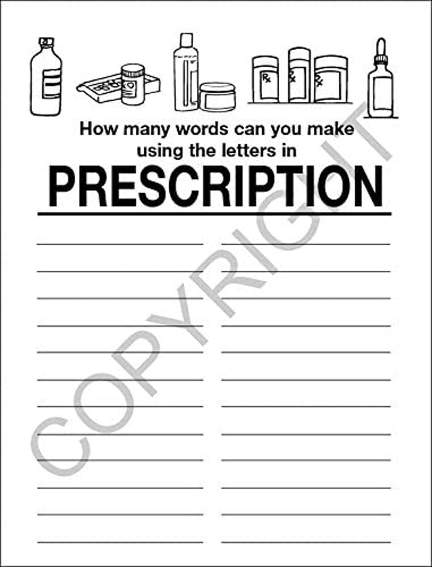 ZoCo 25-Pack A Visit to the Pharmacy Coloring & Activity Book Set, 16 Pages