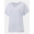 thumbnail image 2 of Womens T Shirts Short Sleeve V Neck Casual Summer Tops Tshirts with Pocket, 2 of 5
