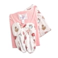 thumbnail image 3 of Goodnight Kiss Magic 3's Fleece Pajama Set with Slippers, Pink/Coffee, X-Large, 3 of 4