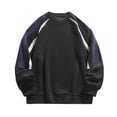 thumbnail image 2 of Blusas y camisas de manga larga con cuello redondo para hombre, suéter deportivo informal con bloques de color y cuello redondo, blusas de manga larga con cuello redondo, blusa de poliéster para hombr, 2 of 9