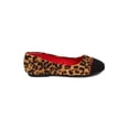 thumbnail image 2 of New Girl Jelly Beans Lion Faux Suede Leopard Capped Toe Ballet Flat, 2 of 5