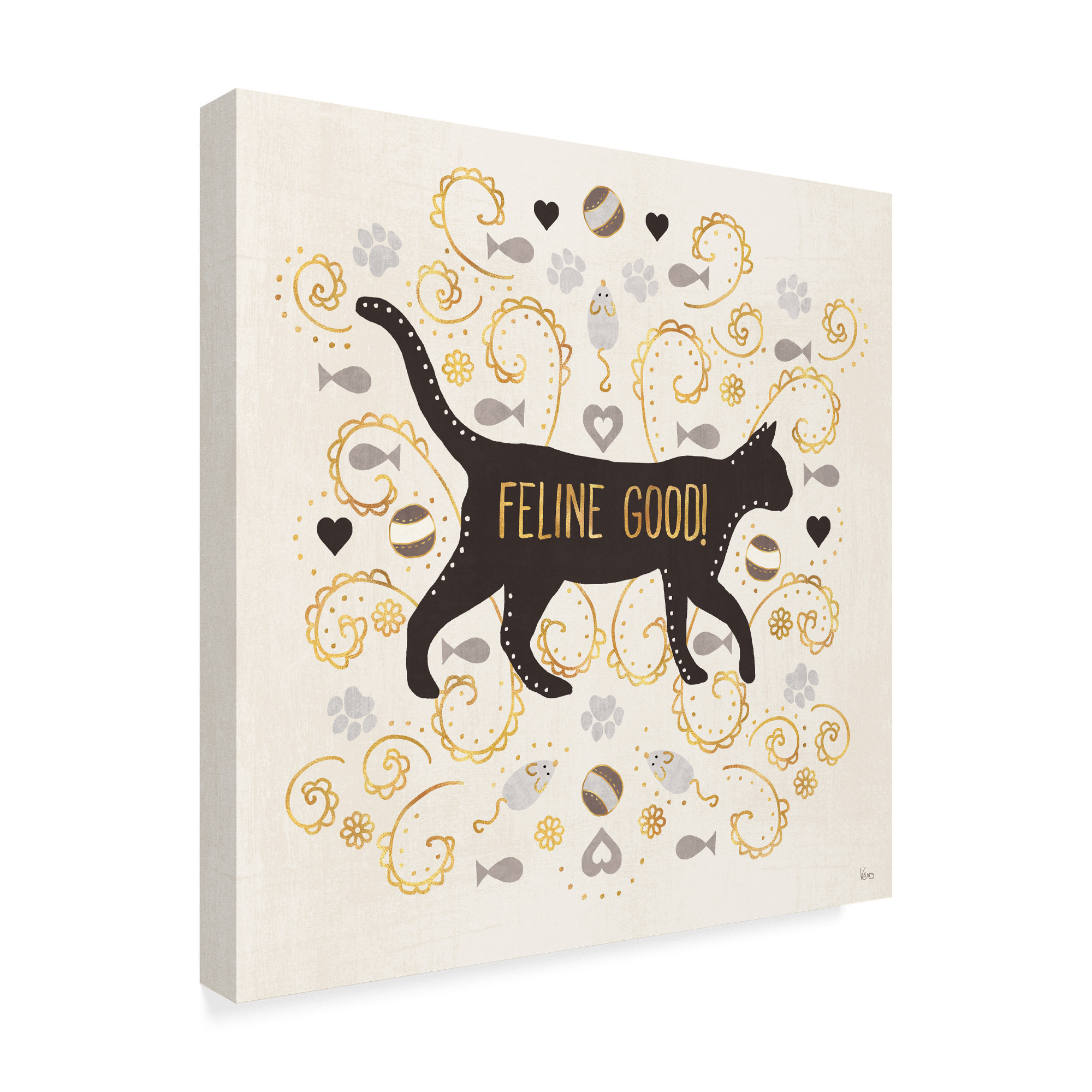 Trademark Fine Art 'Otomi Cats II Neutral' Canvas Art by Veronique Charron