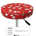 thumbnail image 4 of Fotbe Christmas Santa Cartoon Snowman A Stool Covers Round,Waterproof Round Bar Stool Covers Bar Chair Covers Washable Stool Cushion Slipcover for 12-14 Inch Chair-, 4 of 7