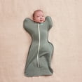 thumbnail image 4 of Love to Dream Swaddle Up Baby Sleep Sack, Arms Up Design, Sleep Nearly 2x Longer, Twin Zipper, Cotton, Medium 13-19 lbs, 1.0 TOG, Deep Olive, 4 of 13