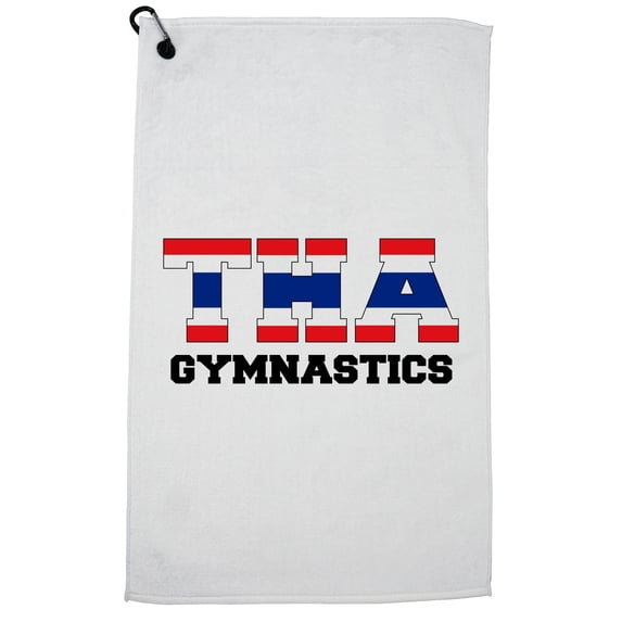 Thailand Gymnastics - Olympic Games - Rio - Flag Golf Towel with Carabiner Clip