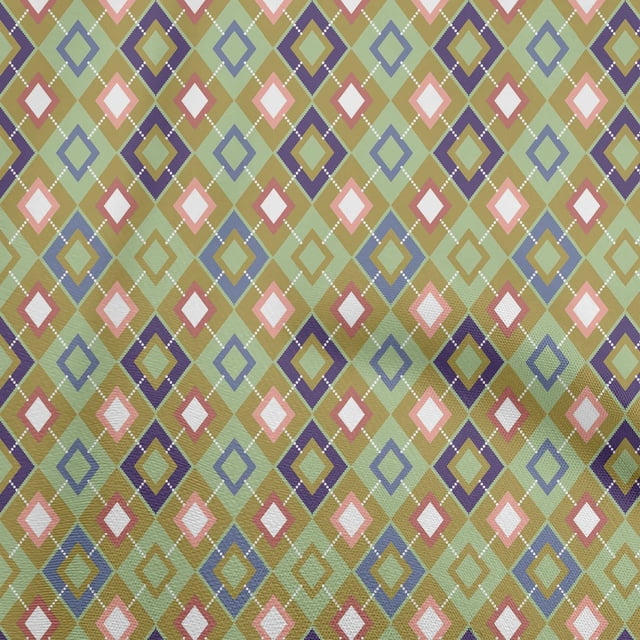 oneOone Velvet Sea Green Fabric Check Sewing Craft Projects Fabric Prints By Yard 58 Inch Wide
