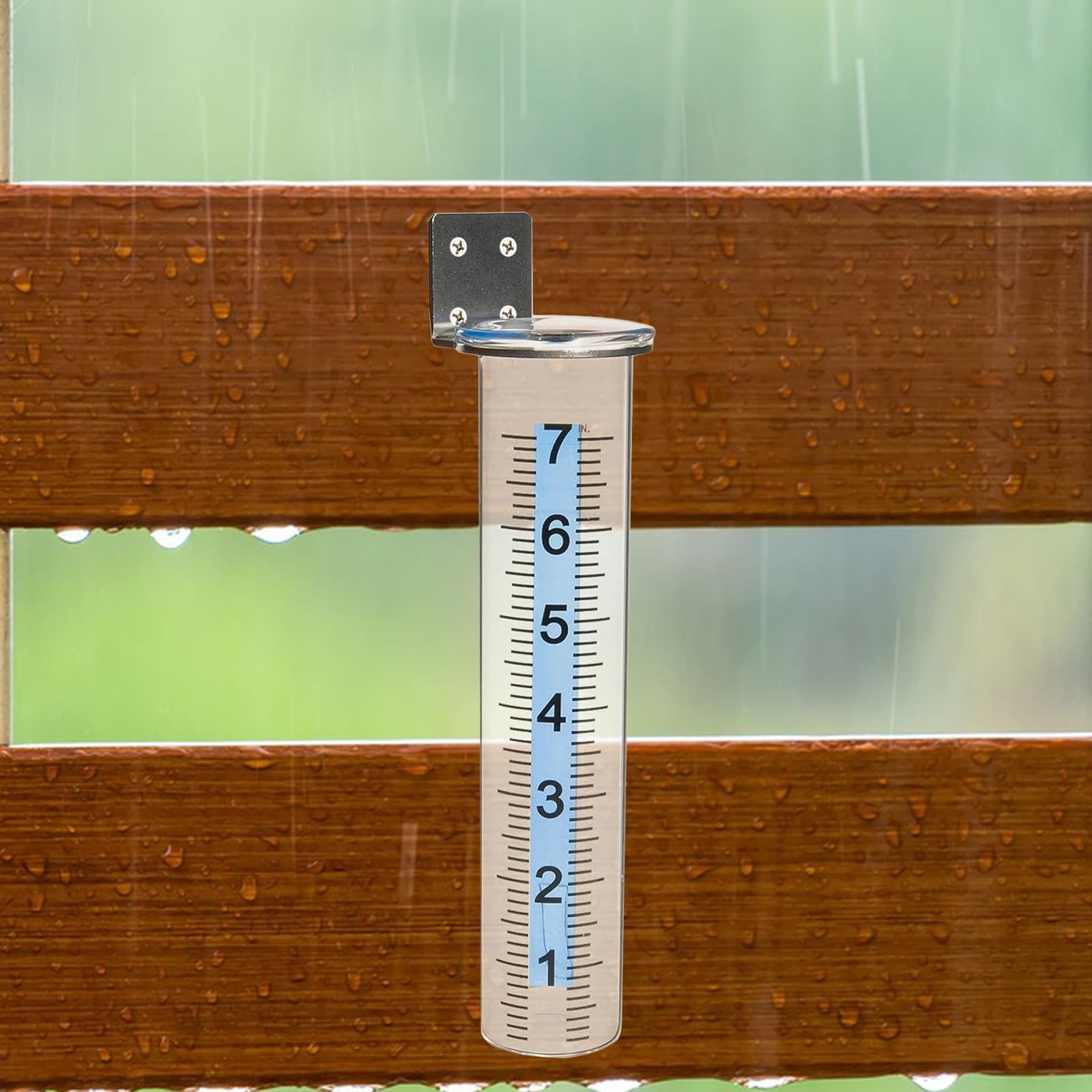 YWMJZEU Rain Gauge with Stainless Steel Mounting Bracket Holder Rain Measuring Tool for
