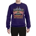 thumbnail image 2 of Wild Bobby, American By Birth Christian By Choice USA Flag Inspirational/Christian Unisex Crewneck Graphic Sweatshirt, Purple, 2XL, 2 of 3