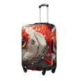 thumbnail image 1 of Qekee Abstract Red Koi Fish Art Print Elastic Luggage Cover, Double-sided Print, Invisible Zipper, for Travel, Business, Daily(not included suitcase )-Medium, 1 of 7
