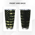 thumbnail image 3 of KLL American Flag Camo Print 40oz Stainless Steel Insulated Car Cup with Spillproof Lid - Keep Your Drink Hot or Cold on the Go-Straw Three-piece Set, 3 of 8