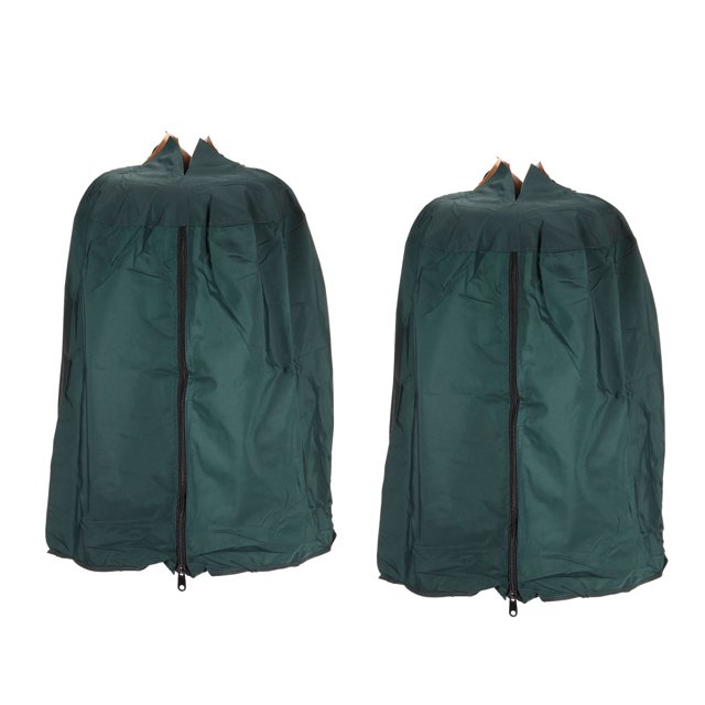 Unique Bargains Bird Cage Cover 18.9' Light proof Shade Night Cover with Zipper, Green 2 Pack