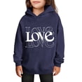 thumbnail image 2 of BaoFuBaoMei Lightweight Hoodies for Boys Girls Valentines Graphic Long Cuffed Sleeve Sweatshirt Tops Fleece Lined Loose Hooded Fall Outfits for School Party Classroom Celebration, 2 of 5