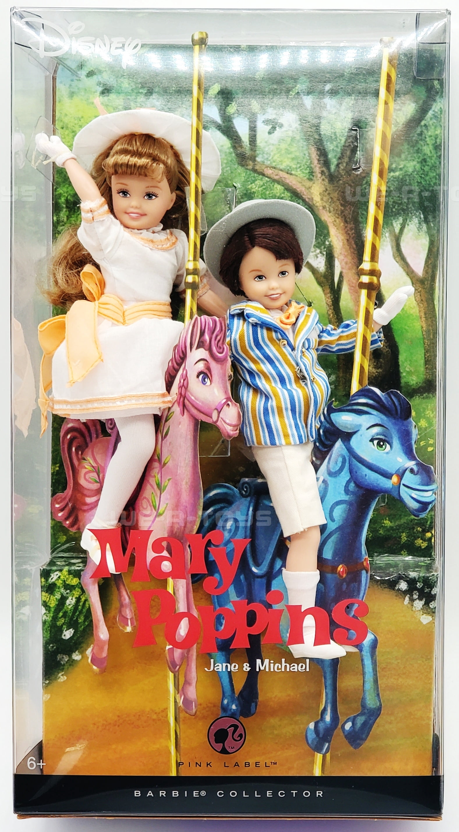 Barbie Collector Mary Poppins Jane & Michael Doll Set Pink Label 