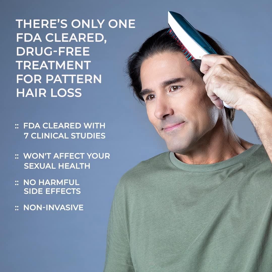 Laser Comb for Hair Growth, Hairmax Ultima 9 Classic FDA-Cleared Regrowth Device, Red Light Therapy, Cordless, For Men & Women