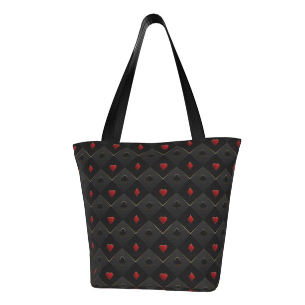 Easygdp Red Poker Bolso de Hombro para Mujer, Bolso Bandolera y Cartera de Mano Elegante para Uso Diario