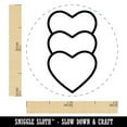 thumbnail image 2 of Heart Love Trio Self-Inking Rubber Stamp Ink Stamper - Green Ink - Mini 1/2 Inch, 2 of 7