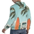 thumbnail image 6 of Naloa Vintage Surf Van Beach Men's Casual Hooded Collar Drawstring Hoodies Pullover Sweatshirts Casual Long Sleeve Shirts-Large, 6 of 7