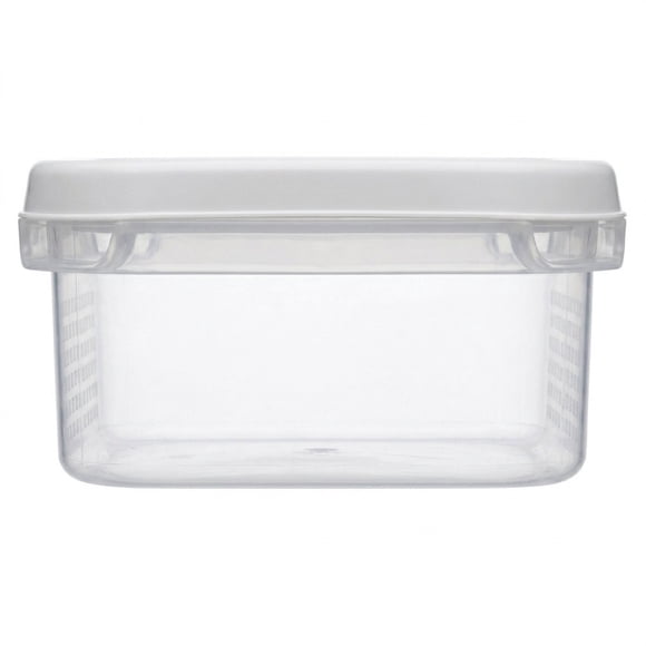 Contenedor Hermético Joy Cuadrado con Tapa Blanca 370 ml