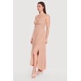 thumbnail image 2 of Women's Gauze Knit Keyhole Detail Side Slit Tiered Midi Dress, 2 of 3
