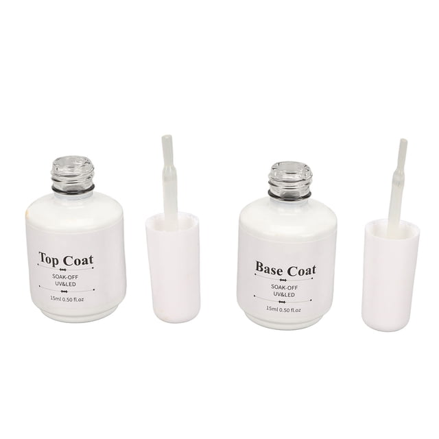 Juego De Capa Superior Para Base De Uñas, Juego De Esmalte De Gel UV Resistente Al Desgaste, Inodoro Y Saludable, Seguro Para Salón De Uñas