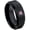 White Gold Bezel, variant on 0.05ctw Princess Cut Pink Tourmaline Tungsten Ring - 8MM Polished Black IP Beveled Edge Tungsten Carbide Wedding Band - October Birthstone Ring - 14kt Yellow Gold Bezel - TN084PSG-1PTMs14