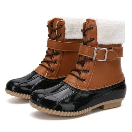 

Younar Women s Snow Boots - Winter Waterproof Fur Lined Shoes | Warm Anti-Slip Plush Boot for Outdoor