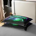 thumbnail image 4 of Gamer 100% Cotton Bedding Sets King Game Consoles Duvet Cover Gamer Space Glow Geometric Bedroom Decor Universe Galaxy Room Decor Green Comforter Cover（No Comforter）, 4 of 6