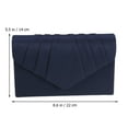 thumbnail image 2 of Bolso de mano para mujer, tipo clutch, tipo bandolera, para cenas, fiestas de noche y bodas (azul marino), 2 of 7