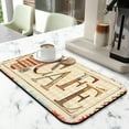 thumbnail image 2 of Coffee Mat, Coffee Mug Farmhouse Design Coffee Bar Mat for Coffee Station Accessories and Organizer, Absorbent Dish Drying for Kitchen Counter, Coffee Bar Decor Coffee Machine Mat 19.5x12in, 2 of 7