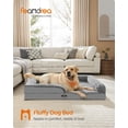 thumbnail image 2 of Feandrea Cama ortopédica para perros grandes, sofá cama impermeable para perros con funda extraíble lavable, 42 x 32 x 7 pulgadas, gris paloma UPGW253G01, 2 of 5