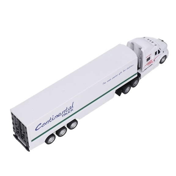 M Buder Container Truck Toy 1/48 Scale Alloy Simulated Mini Transport Vehicle Model (14.96 inches / 38 cm) with Lights and Sounds Pull Back Car Toys for Kids 3 Years Old Above