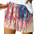 thumbnail image 6 of Edvintorg 4Th Of July shorts womens Women's Summer Independence Day Printed Multi Pocket Lace Up Shorts Pants Casual beach shorts Orange M, 6 of 6