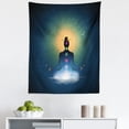 thumbnail image 1 of Yoga Tapestry, Meditating Silhouette Sitting in Lotus Position Colorful s Trance Mood Happiness, Fabric Wall Hanging Decor for Bedroom Living Room Dorm, 5 Sizes, Multicolor, by Ambesonne, 1 of 1