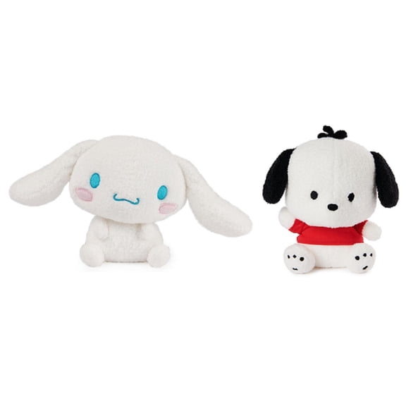 GUND Licensed Sanrio Friends 2 Piece 6" Plush Bundle, Cinnamoroll and Pochacco