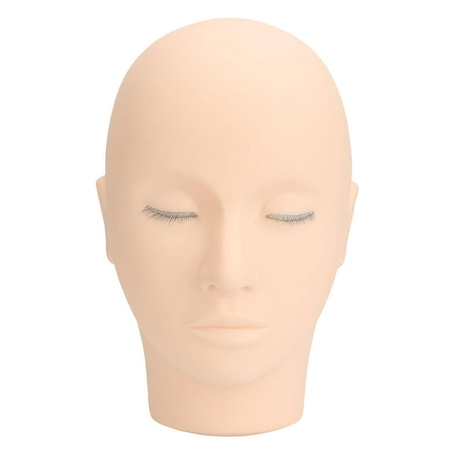 Eyelash Extension Mannequin Head 3 Layers Makeup Beauty Silicone Training Head Pink