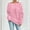 Pink, variant on MORTTIC Plus Size Women's Solid Off-Shoulder Drawstring & Ribbed Detail Long Sleeve Spring Fall Fashion Top Black,1XL