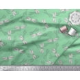 thumbnail image 3 of Soimoi Green Cotton Duck Fabric Shadow & Dragonfly Insect Printed Fabric 1 Yard 42 Inch Wide, 3 of 3