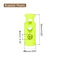 thumbnail image 2 of Unique Bargains 30Pack 4mm Cord Lock Plastic Double Hole Spring Toggle Stoppers, Bright Green, 2 of 5