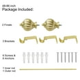thumbnail image 6 of UTOPIA ALLEY Wall Mounted 3/4 Inch Curtain Rod - Curtain Rods For Windows 48 to 86 Inch, Adjustable Drapery Rods, Gold Curtain Rods, Bedroom Curtain Rods, Tapestry Poles (Gold, 48"-86"), 6 of 9