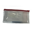 thumbnail image 6 of K-Cliffs Clear Pencil Pouch Transparent Student School Supply Bag PVC Cosmetic Bags See Through Vinyl Shaving Toiletry Makeup Holder Red Trim, 6 of 6