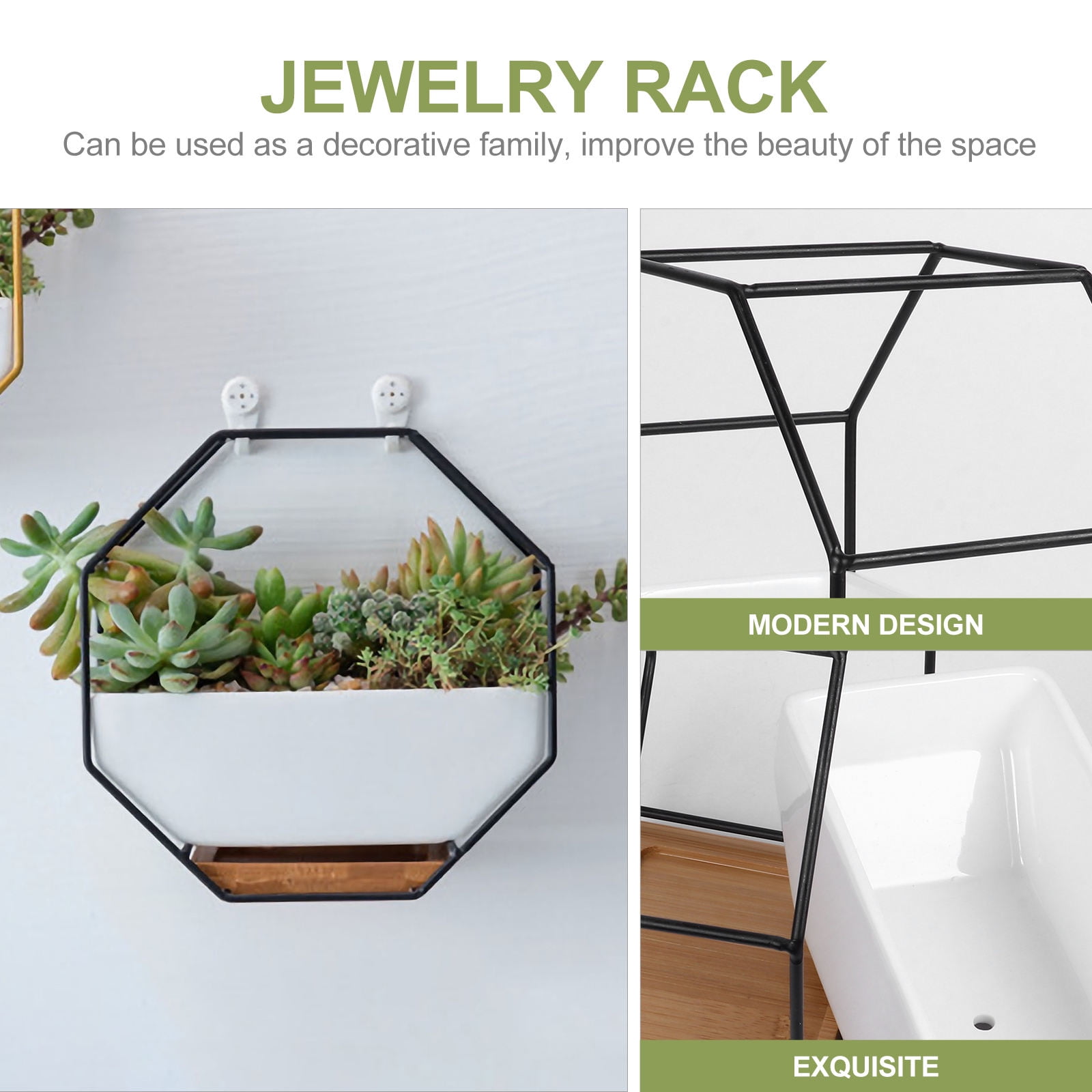 Worgeous  Wall Mounted Plant Pot Decorative Planter Hanging Vase Golden