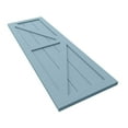 thumbnail image 6 of Ekena Millwork 18"W x 67"H True Fit PVC Two Equal Panel Farmhouse Fixed Mount Shutters w/ Z-Bar, Peaceful Blue (Per Pair - Hardware Not Included), 6 of 9
