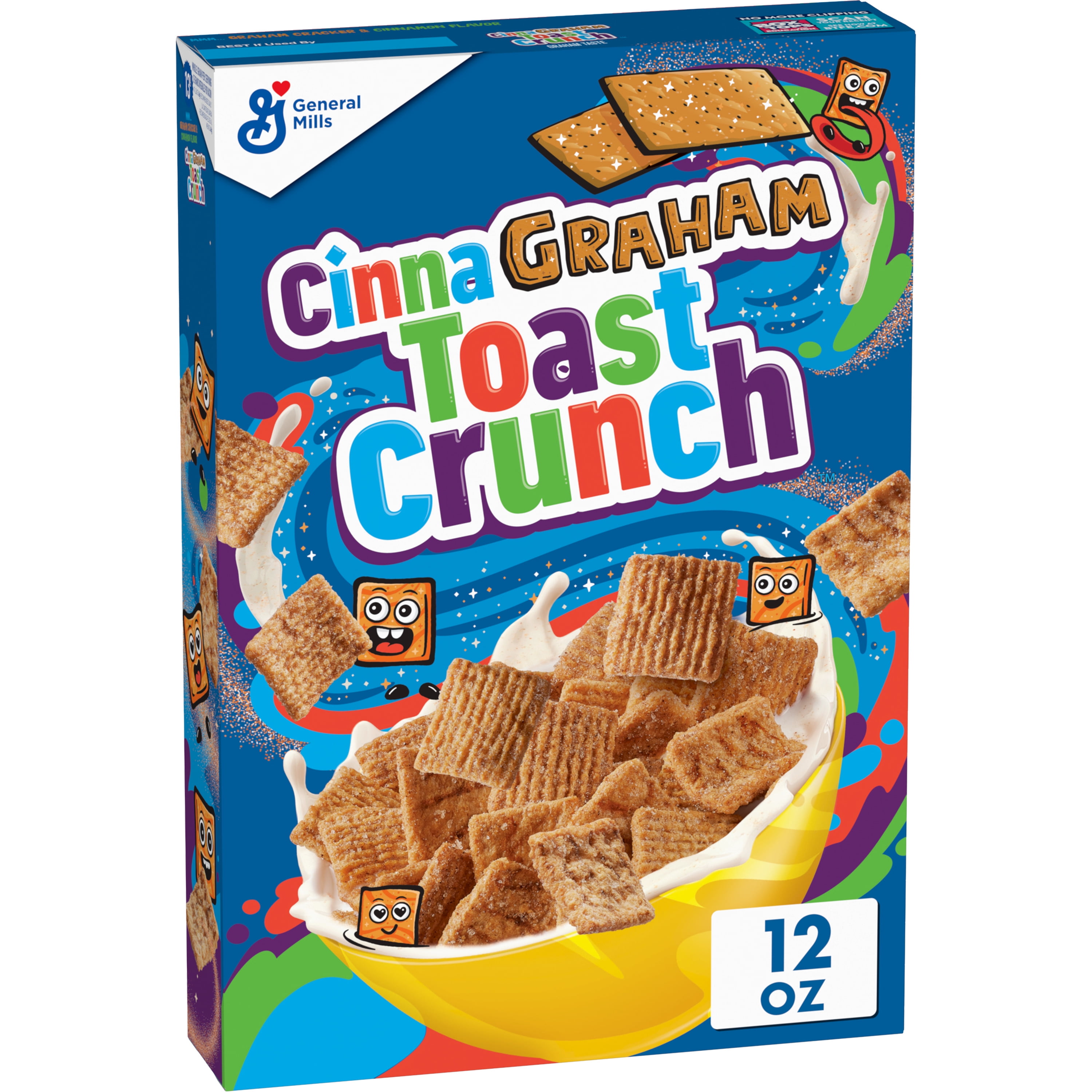 Cinnagraham Toast Crunch Breakfast Cereal, Whole Grain, 12 oz - Walmart.com