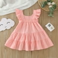 thumbnail image 4 of WEAIXIMIUNG Prom Dresses 2024 6Th Grade Toddler Girls Fly Sleeve Solid Dress Dance Party Dresses Clothes 80, 4 of 4